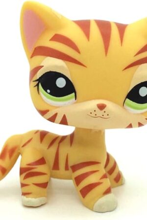 The Rare Mini Pet Toys #1451 Yellow Tiger Cat Kitten Kitty Animal Figure