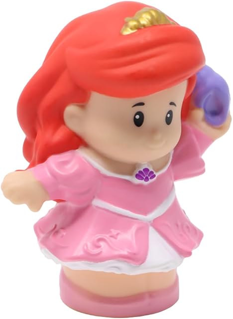 The Fisher-Price Replacement Part for Collectible Little People Princess Castle Songs Palace Playset DWC35 - Replacement Princess Ariel Figure Dressed in Pink Holding Seashell - Talking Castle Base