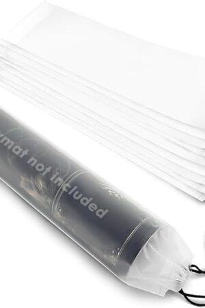 The Playmat Bag for TCG – 10 Pack Waterproof Frosted White Polyethylene Storage Bags, Reusable Travel Pouch for Trading Card Game Mats, Large Portable Gaming Mat Cases