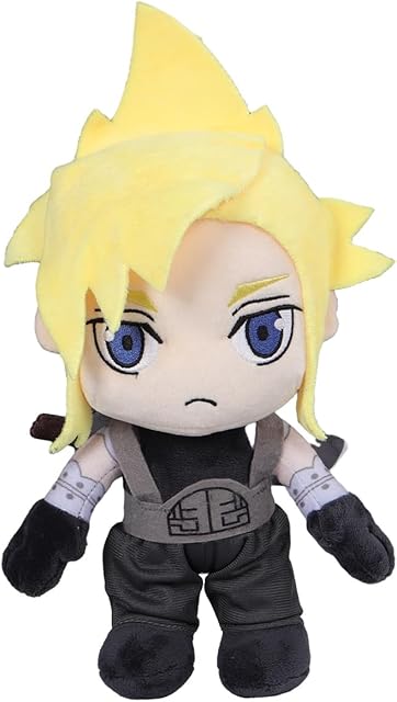 The FF7 Cloud Strife Plush Plushie Doll Halloween Christmas Carnival Stuffed Toy Plushy Props for Game Fans