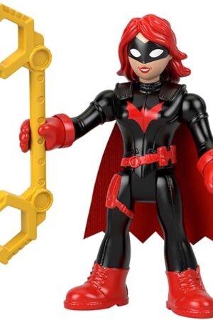 The Replacement Part for Imaginext Super-Friends Playset - HML03 ~ Replacement Poseable Batwoman Figure ~ Includes Yellow Handcuffs Battle Gear