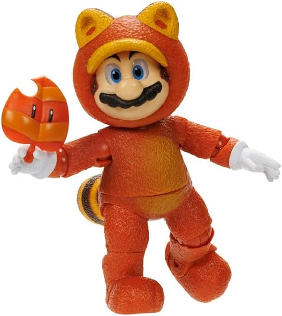 The THE SUPER MARIO BROS. MOVIE - 5 Inch Action Figures Series 2 – Tanooki Mario Figure with Leaf Accessory