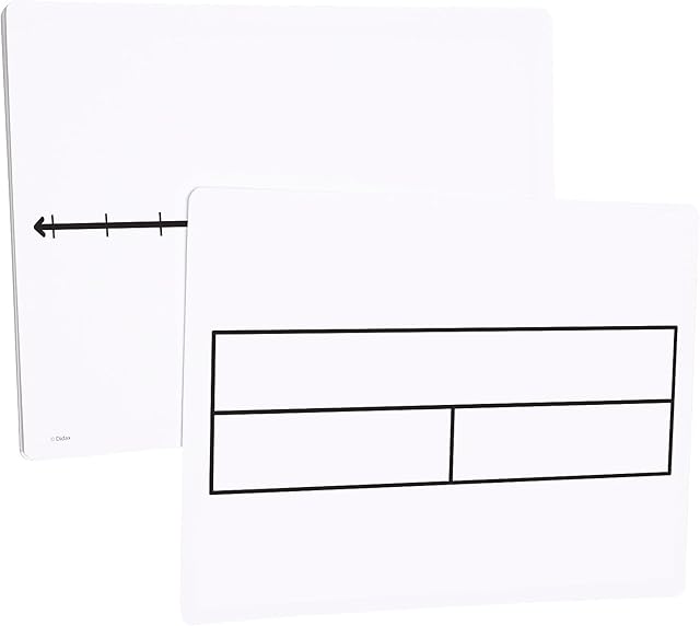 The Didax Educational Resources Write-On/Wipe-Off Part-Part-Whole/Number Line Mats - Set of 10