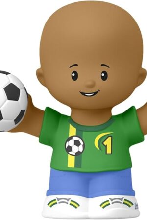 The Replacement Part for Collectible Fisher-Price Little People School Sports Playground Playset HXH06 - Replacement African-American Boy Soccer Star Futbol Player Figure