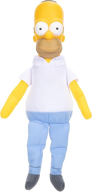 The Shelf Talkers Homer 12" Talking Plush from The Simpsons, Pull String Toy Collectible Plush