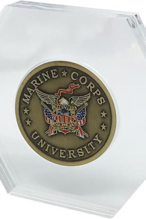 The Premium Military Challenge Coin Display Capsule, Hexagonal Acrylic Case with Magnetic Closure, Clear