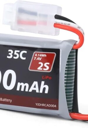 The RCAWD 7.4V Lipo Battery 2S 35C 1100mAh with JST Plug EC2 Female to IC2 Male and 3S 7.4V 1.3A Charger for 1/12 Losi NASCAR Axial UTB18 Series Upgrades Part