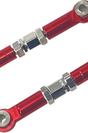 The RC Parts for MJX for Hyper for Go 1/14 14209 14210 H14BM Remote Control Rc Car Parts Metal Upgrade Front Steering Rod RC Car Upgrade Parts(Red)