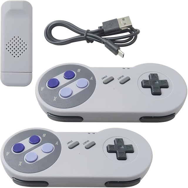 The 2025 New Games Console Retro 5000 Games,Retro Dock Stick 1080p (FHD) Resolution, HDMI Output, Whit 2 Wireless Controllers, Plug and Play Video Games for TV