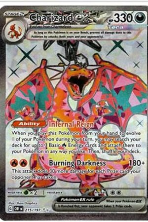 The Pokemon - Charizard ex 215/197 - Obsidian Flames - Ultra Rare - Full Art