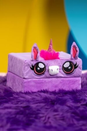 The Pillow Cube Kid Cube - Toddler Pillow, Animal Pillows for Kids, Plush Pillows for Sleeping, Plushies, Memory Foam - Crystal, Unicorn Pillow