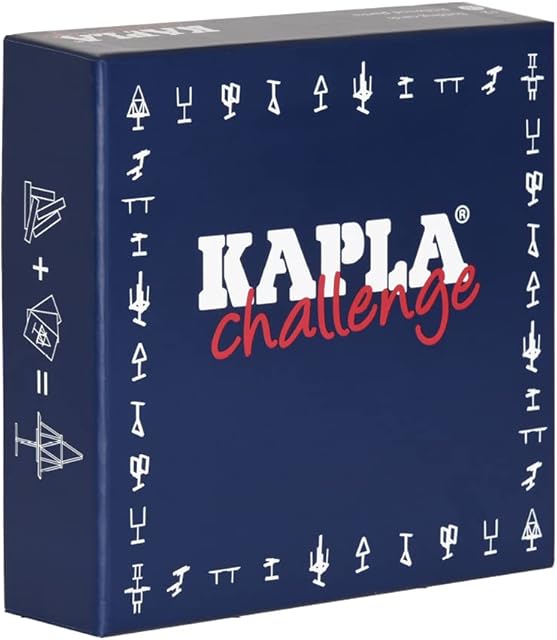 The KAPLA Challenge - Wooden Construction Game 16 Building Planks and 12 Challenge Cards