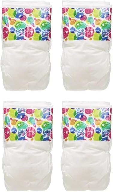 The Baby Alive Doll Diaper Refill, Includes 4 Diapers, Toys Accessories, for Kids Ages 3 Years Old and Up