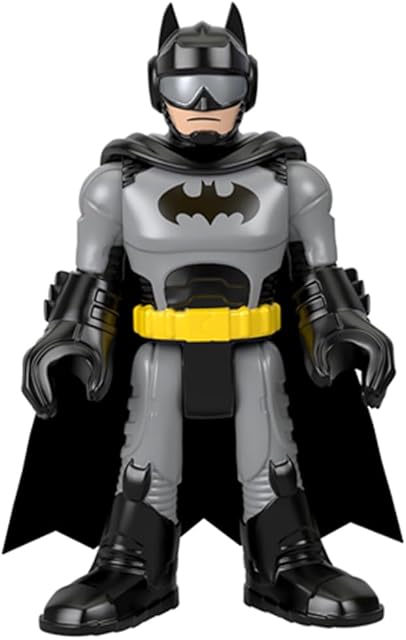 The Replacement Part for Imaginext Batman Rally Car Playset - GKJ25 ~ Poseable Batman Figure ~ Wearing Gray and Black Suit with Cape