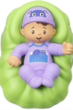 The Replacement Part for Fisher-Price Little People Big Helpers Family - FTL14 ~ Replacement Hispanic Baby Figure ~ Green Basket ~ Purple Outfit