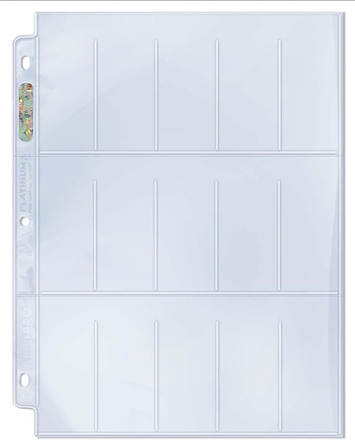 The Ultra Pro 15-Pocket Platinum Page for Tobacco Cards 100 ct.