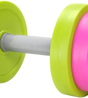 The PowerTRC Dumbbell Toy Kids Workout Weights Set, Toddler Toy Pretend Play Lifting, Fitness & Exercise Gym Equipment, Fill Weights with Water or Sand, Beach Toys