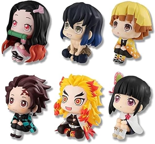 The 6Pcs Demon Slayer Figure Tanjiro Nezuko Figure Stuff Toys, PVC 3.7in Model Toys Doll Game Figure Anime Fan Collection