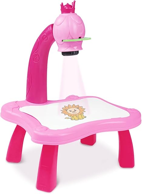 The BAKAM Drawing Projector Table for Kids, Trace and Paint Drawing Board with Light & Music, Smart Projector Sketcher Desk, Preschool Learning Kids Toys for Ages 5-7, 4 Year Old Girl Birthday Gifts