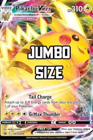 The Pokemon **Jumbo** - Pikachu Vmax - SWSH286 - Oversize Card