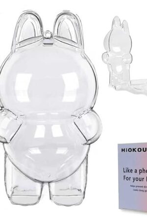 The Protective Case for labubu Doll Clear Case Cover Display Bag Hard Case Accessories(No Doll) Standing