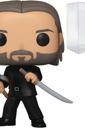 The POP Movie: John Wick Chapter 4 - John Wick with Sword & Nunchucks Funko Vinyl Figure (Bundled with Compatible Box Protector Case), Multicolored, 3.75 inches