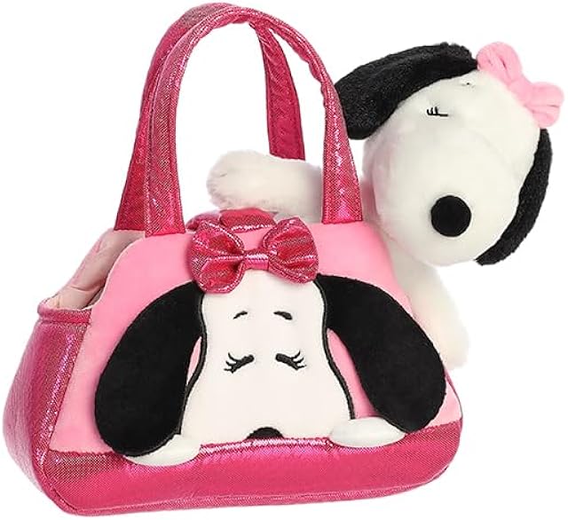 The Aurora® Adorable Peanuts® Fancy Pals™ Peek-A-Boo™ Belle Stuffed Animal - Officially Licensed Toys for All Snoopy Fans - Nostalgic Gift for Adults and Birthday Celebrations - 7 Inches