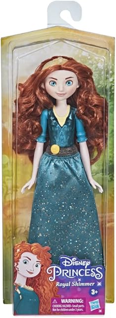 The Disney Princess Royal Shimmer Merida Doll, Fashion Doll with Skirt and Accessories, Toy for Kids Ages 3 and Up