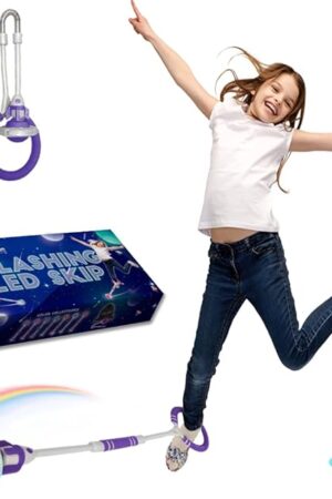 The Rocket Flashing LED Ankle Skip Fun Cool Jumping Gift for Ages 5 6 7 8 9 10+ Kids NO Battery Charging Needed Family Exercise Fitness Coordination Balance Extra Energy Burning