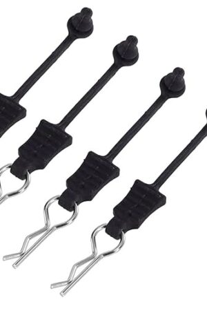 The RC Car Accessories for Wltoys for MJX for Hyper Go for Haiboxing for HBX for SCY 1/12 1/14 1/16 Prevent Loss Body Clips with Flexible Rubber Retainer RC Car Parts(4PCS)