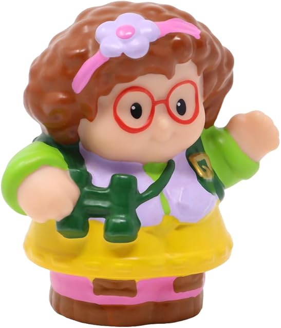 The Fisher-Price Replacement Part for Collectible Little People Adventure Camping Explorer Dollhouse Playset P0129 - Replacement Maggie Figure Inspired by Girl Scouts Binoculars Backpack