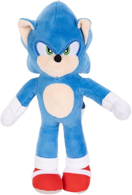 The Sonic The Hedgehog Sonic 3 Movie Plush 9-Inch Stuffed Toy Figure - Officially Licensed