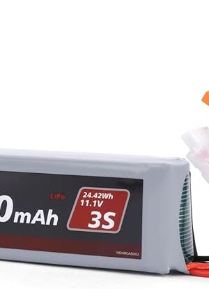 The RCAWD 11.1V Lipo Battery 3S 35C 2200mAh with JST Plug IC2 Connector 3S 11.1V 1.6A Charger for Arrma Grom Mojave Typhon BLX Series Upgrades Part