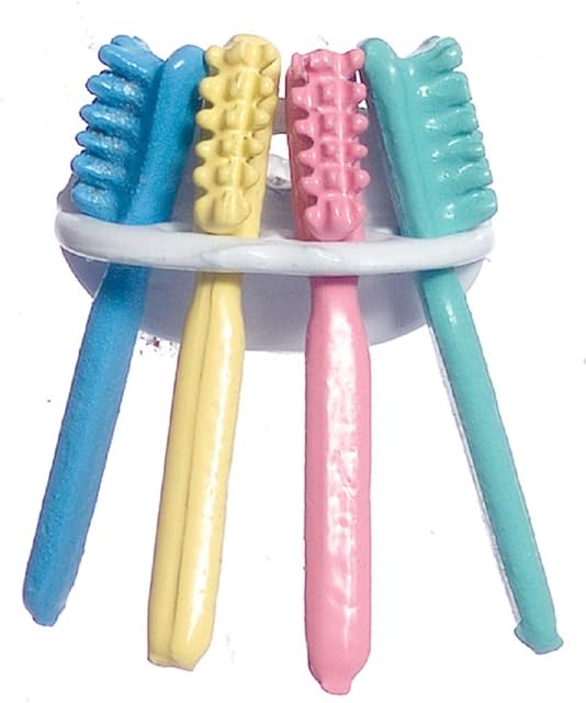 The Dolls House Bathroom Accessory Toothbrushes & Holder 42