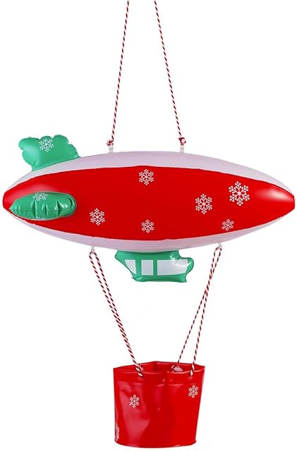 The E-TING Santa Clothing Accessories Inflatable Fire Balloon Ship Flying Boat for elf Doll Christmas Decoration(Doll is not Included