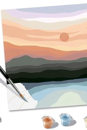 The Ravensburger Minimalistic Landscape Paint by Numbers Kit for Adults - 23515 - Painting Arts and Crafts for Ages 12 and Up