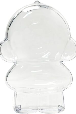 The Protective Case Compatible with SKULLPANDA Winter Symphony, L’impressionnisme Series,Clear Display Storage Case Acrylic Cover with Silicone Strap Fit for Winter Symphony (Doll is not Included)