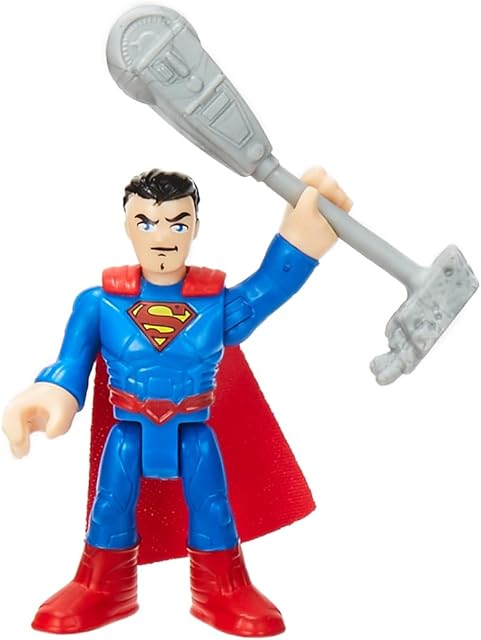 The Replacement Part for Imaginext DC Super-Friends Super-Hero vs. Super-Villan Battles Playset - Poseable Superman Figure ~ Includes Weapon ~ Works Great with Other playsets Too!