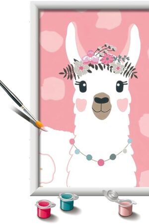 The Ravensburger CreArt No Drama Llama Paint by Numbers Kit for Kids - Painting Arts and Crafts for Ages 7 and Up