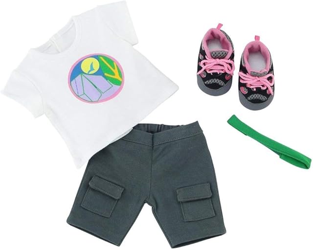 The Emily Rose 18 inch Doll Clothes 4 PC Girl Scout Camping Outdoor Adventures Outfit Gift Set with Hiking Boots - Officially Licensed by Girl Scouts USA | USA Business | Doll Not Included