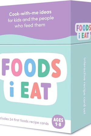The Recipe Card Set for Healthy Kids 1-8 Year Old, Educational and Healthy Cooking Activity for Toddlers, Montessori Design Gift for Boys Girls Age 2-4 3-5
