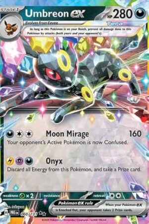 The Pokemon - Umbreon ex 060/131 – Prismatic Evolutions – Double Rare – Foil Single Card