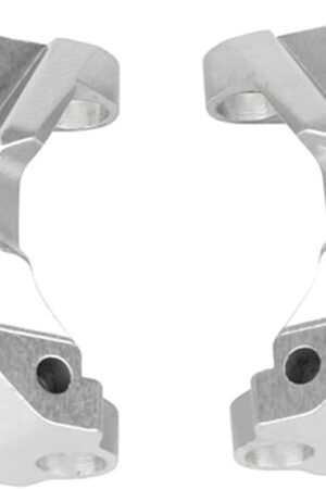 The RC Car Accessories for Axial for Yeti Jr AX90052 AXI90069 1/18 RC Car Upgrade Parts 2Pcs Metal Front C-Hubs Caster RC Car Modified Accessories(Silver)