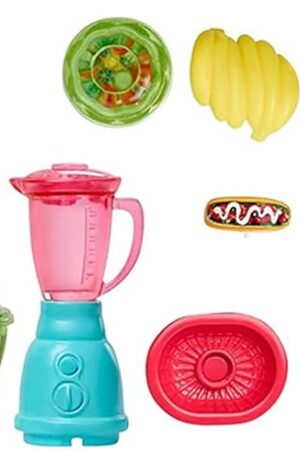 The Replacement Parts for Fresh 'n Fun Food Truck Barbie Doll Playset - GMW07 ~ Replacement Blender, Fry Basket, Salad Bowl and Food