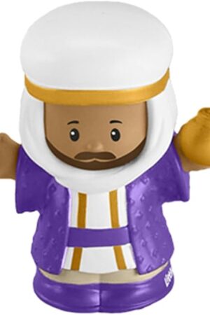 The Replacement Part for Fisher-Price Little People Nativity Set - HMX70 ~ Wiseman Wearing a Purple Robe Carrying a Gift for Baby Jesus ~ Works Well with All Little People Sets!