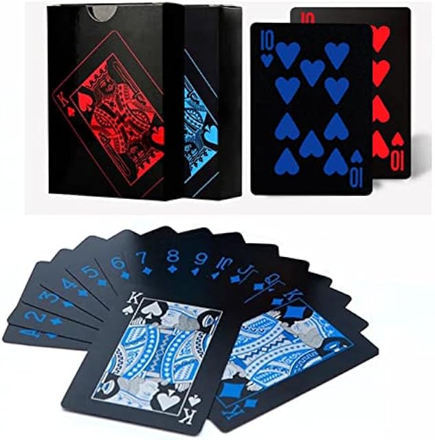 The 2 Deck of Waterproof Poker Cards and Playing Cards with Flexible Plastic PVC and Classic Trick Cards