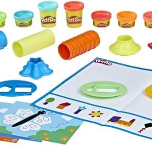 The Play-Doh Shapes and Colors Set, 5 Activity Playmats, 15 Tools & 10 Cans of Assort. Colors, Back to School Classroom Supplies, Preschool Toys, Ages 2+ (Amazon Exclusive)