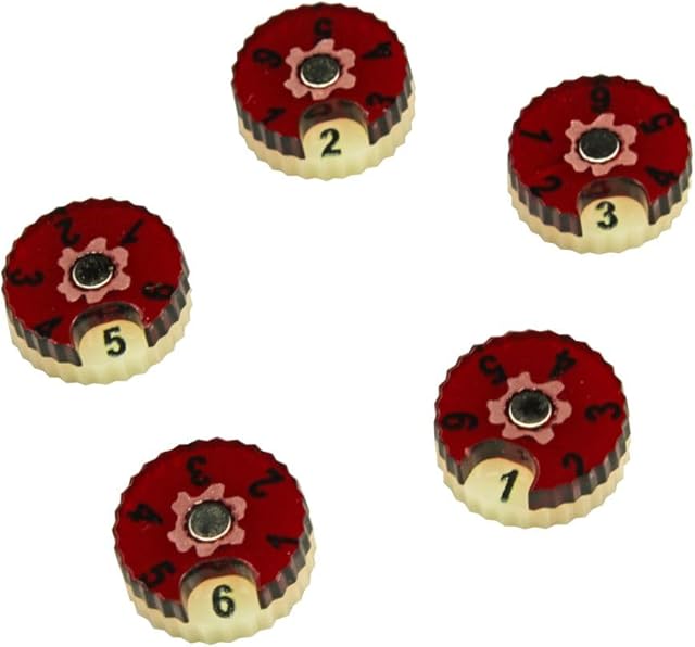 The LITKO Mini Wound Dials | Health Tracker | Life Counter | Tabletop Games | Collectible Card Games | Living Card Games | Role Playing Games | LCG | RPG | Ivory & Translucent Red