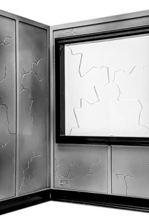 The Plastic Toy Miniature Breakable Window and Wall Playset for Action Figures, Dioramas, Models