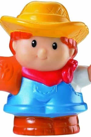 The Replacement Part for Little-People Tow 'n Pull Tractor Playset - BGC56 ~ Replacement Farmer Eddie Figure ~ Holding a Sack of Feed
